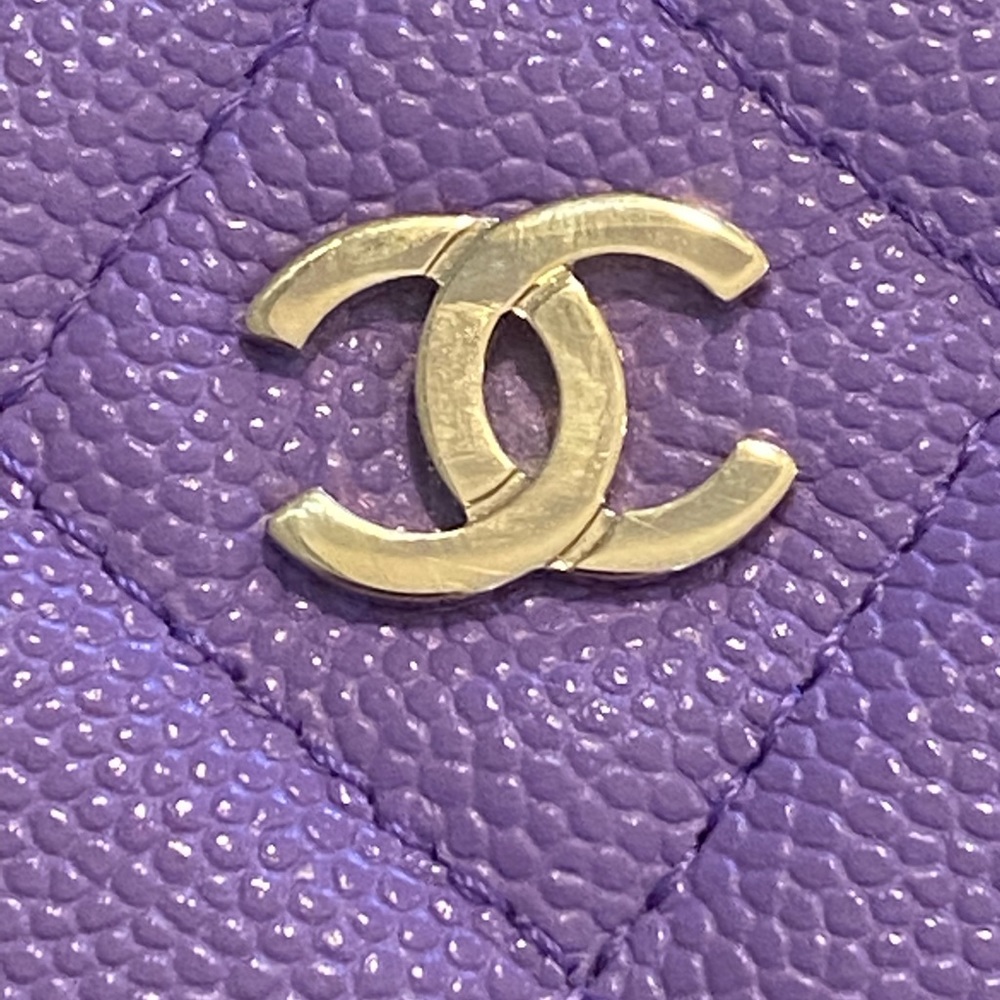 Chanel 20s Purple Flat Card Holder - Picture 3 of 14